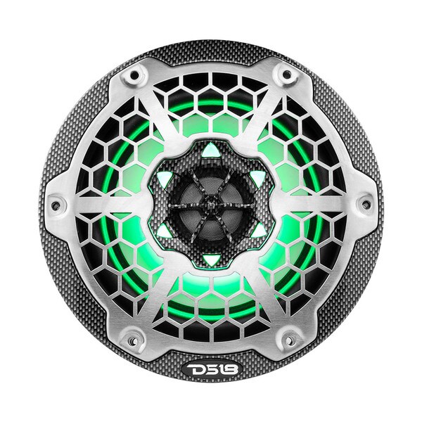 Main product image for DS18 CF-65M 6.5" Hydro 2-Way Marine Speaker Pair Black Carbon Fiber with RGB LEDs294-8098